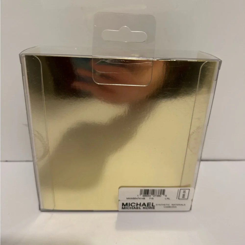 Michael Kors Two Tone Gold Monogram Belt Women’s Size L/XL Gold Plated Hardware - Picture 6 of 10